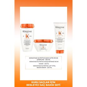 Kerastase Kuru Saçlar için Nem Seti -Bain Magistral Şampuan 250 ml + Krem 200 ml + 200 ml Maske