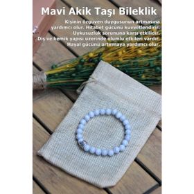 Kermesteyiz.biz Mavi Akik Bileklik