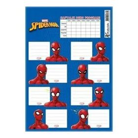 Keskin 220130-06 Spiderman 3 Yaprak Ders Programlı Okul Etiketi