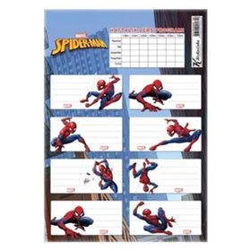 Keskin 220130-06 Spiderman 3 Yaprak Ders Programlı Okul Etiketi