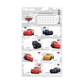 Keskin 220130-33 Cars 3 Yaprak Ders Programlı Okul Etiketi