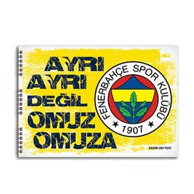 Keskin 300215-65 Fenerbahçe 15 Yaprak 25x35 cm Spiralli Resim Defter