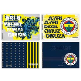 Keskin 300215-65 Fenerbahçe 15 Yaprak 25x35 cm Spiralli Resim Defter