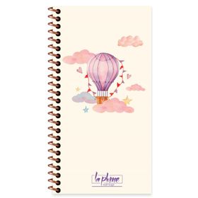 Keskin 417998 10x19 Pembe La Plume Ballons 80 Yaprak Düz Sert Kapak Defter