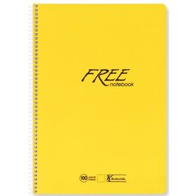 Keskin 450122 Free A5 PP Kapak 80 Yaprak Kareli Spiralli Defter