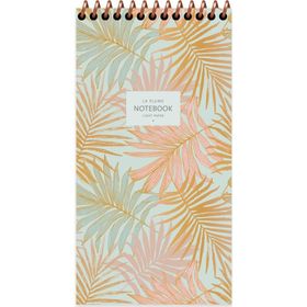 Keskin Color 10x19 cm 80 Yaprak Çizgili Karton Kapak La Plume Leaves Spiralli Not Defteri