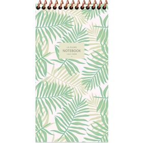 Keskin Color 10x19 cm La Plume Leaves Yeşil Çizgili Bloknot