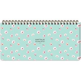 Keskin Color 13x27 Su Yeşili Haftalık Spiralli Planner