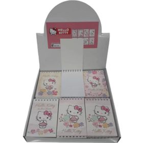 Keskin Color 140100-08 Hello Kitty Spiralli 42 Yaprak Çizgili A7 Küçük Boy 48'li Not Defteri