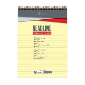 Keskin Color 145421-99 A4 80 Yaprak Çizgili Karton Kapak Spiralli Headline 6'lı Not Defteri
