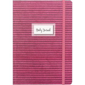 Keskin Color 14x20 cm Daily Journals Fuşya Çizgili Defter