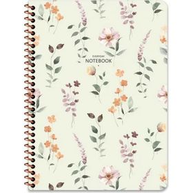 Keskin Color 16.5X22.5 Çizgili Çiçek - Krem Defter