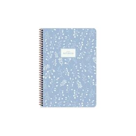 Keskin Color 16.5x22.5 Çizgili Pastel Flora - Mavi Defter