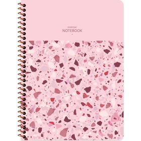 Keskin Color 16.5x22.5 cm Terazzo Pembe Çizgili Defter