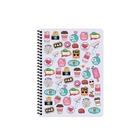 Keskin Color 16x22 cm 80 Yaprak Çizgisiz Plastik Kapak Telli 60 gr Beyaz Sayfa Defter