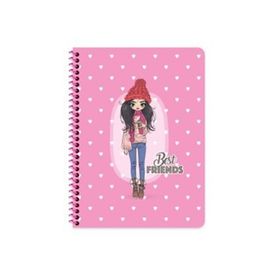 Keskin Color 16xx22 cm 60 gr Karton Kapak Çizgisiz 80 Yaprak Beyaz Telli Defter