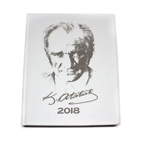 Keskin Color 17x24 Atatürk Beyaz Ciltli Ajanda