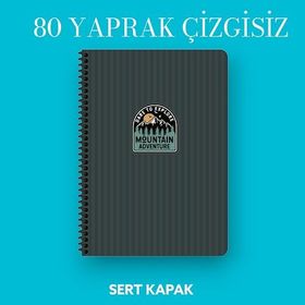Keskin Color 17x24 cm Çizgisiz 80 Yaprak Outdoor Sert Kapak Telli 70 gr Ivory Kağıt Defter