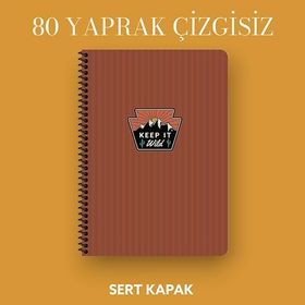 Keskin Color 17x24 cm Çizgisiz 80 Yaprak Outdoor Sert Kapak Telli 70 gr Ivory Kağıt Defter