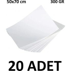 Keskin Color 20 Adet Karatis Art 300 gr Dokulu 50 x 70 cm Beyaz Resim Kağıdı