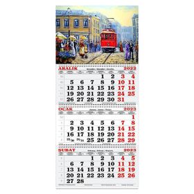 Keskin Color 2023 3 Aylık Spiralli Jumbo Denizci Takvimi 36 Sayfa Tramvay Ajanda