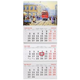 Keskin Color 2023 3 Aylık Spiralli Jumbo Denizci Takvimi 36 Sayfa Tramvay Ajanda