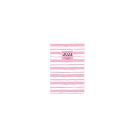Keskin Color 2023 Pembe Çizgi Karton Kapak 8x12 cm Haftalık Cep Ajandası