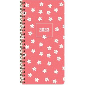 Keskin Color 2023 Spiralli Minik Papatya Karton Kapak 8x16 cm Haftalık Cep Ajandası