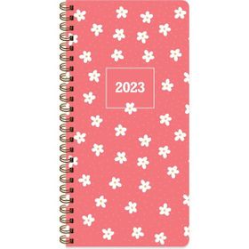 Keskin Color 2023 Spiralli Minik Papatya Karton Kapak 8x16 cm Haftalık Cep Ajandası