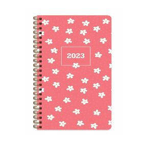 Keskin Color 2023 Spiralli Minik Papatya Karton Kapak 8x16 cm Haftalık Cep Ajandası