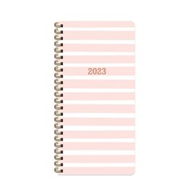Keskin Color 2023 Spiralli Pembe Karton Kapak 8x16 cm Haftalık Cep Ajandası