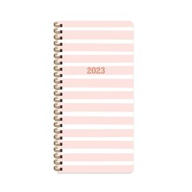 Keskin Color 2023 Spiralli Pembe Karton Kapak 8x16 cm Haftalık Cep Ajandası