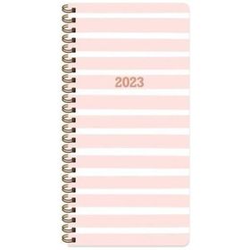Keskin Color 2023 Spiralli Pembe Karton Kapak 8x16 cm Haftalık Cep Ajandası