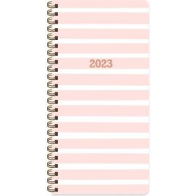 Keskin Color 2023 Spiralli Pembe Karton Kapak 8x16 cm Haftalık Cep Ajandası