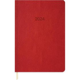 Keskin Color 2024 16x24 Termo Deri Günlük Kırmızı Ajanda