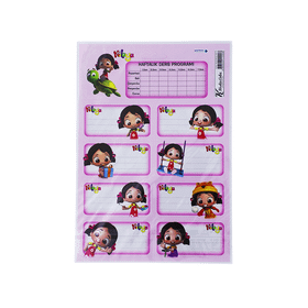 Keskin Color 220130-89 Niloya Ders Proğramlı 3 Yaprak Okul Etiketi