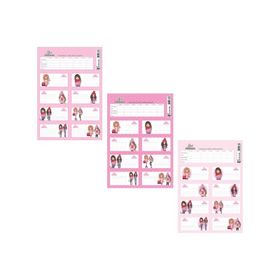Keskin Color 220132-99 Ders Programlı 3'lü Etiket Best Friends Okul Etiketi