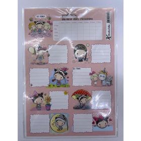 Keskin Color 220132-99 Ders Programlı 3'lü Etiket Best Friends Okul Etiketi