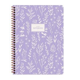 Keskin Color 384940-99 16.5x22.5 cm 80 Yaprak Düz Çizgisiz Spiralli Karton Kapak Pastel Flora 6'lı Not Defteri
