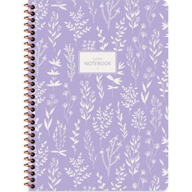 Keskin Color 384942-99 16.5x22.5 cm 80 Yaprak Kareli Spiralli Karton Kapak Pas Flora 6'lı Not Defteri