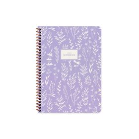 Keskin Color 384942-99 16.5x22.5 cm 80 Yaprak Kareli Spiralli Karton Kapak Pas Flora 6'lı Not Defteri