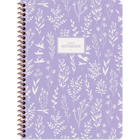 Keskin Color 384942-99 16.5x22.5 cm 80 Yaprak Kareli Spiralli Karton Kapak Pas Flora 6'lı Not Defteri