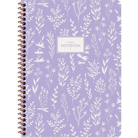 Keskin Color 384942-99 16.5x22.5 cm 80 Yaprak Kareli Spiralli Karton Kapak Pas Flora 6'lı Not Defteri