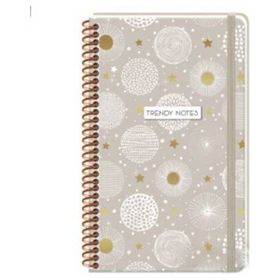 Keskin Color 410232-99 Trendy Notes Beads Spiralli Sert Kapak 13 x 21 cm Defter