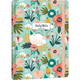 Keskin Color 410260-99 A5 80 Yaprak Çizgili Sert Kapak Ciltli Daily Notes Flowers Yeşil Not Defteri