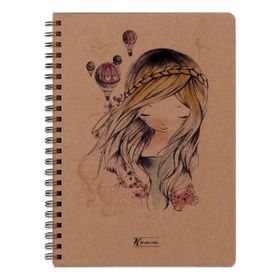 Keskin Color 410370-99 Çizgisiz A5 Kraft 100 Yaprak Spiralli Defter