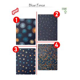 Keskin Color 410941-99 17x24 80 Yaprak Çizgili Ciltli Sert Kapak Blue Fonce Defter