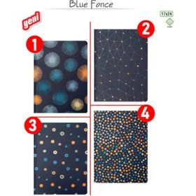 Keskin Color 410941-99 17x24 80 Yaprak Çizgili Ciltli Sert Kapak Blue Fonce Defter