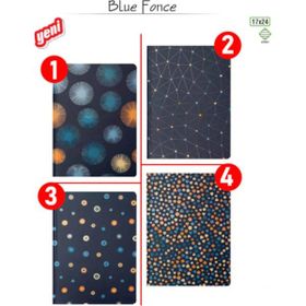 Keskin Color 410941-99 17x24 80 Yaprak Çizgili Ciltli Sert Kapak Blue Fonce Defter