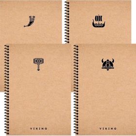 Keskin Color 417957-99 12x17 cm 80 Yaprak Çizgili Spiralli Sert Kapak La Plume Vik 24'lü Not Defteri